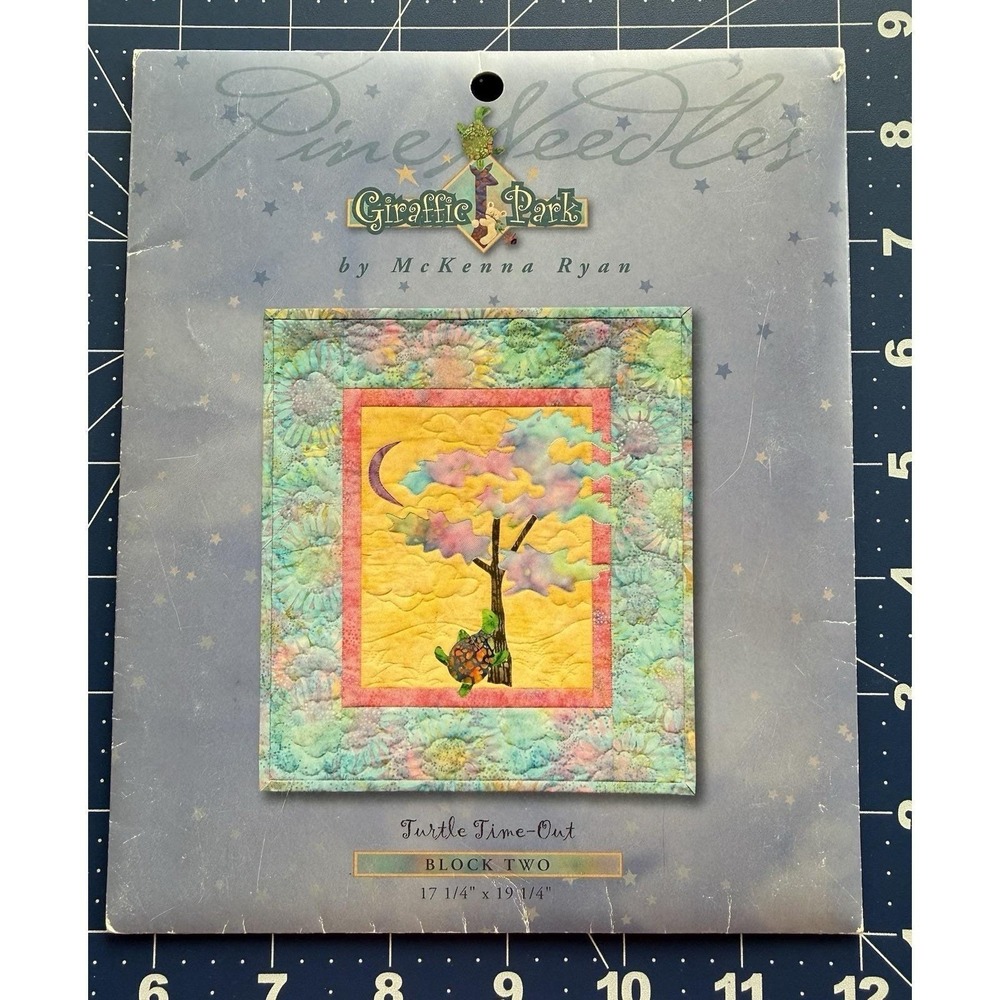 McKenna Ryan Pattern GIRAFFIC PARK Turtle Time-Out Block 2 Pine Needles Uncut